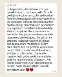 Bizim hayatımıza dokundunuz, evliliğimizi iyileştirdiniz.